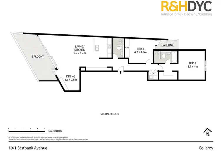 Floorplan of Homely unit listing, 19/1 Eastbank Avenue, Collaroy NSW 2097