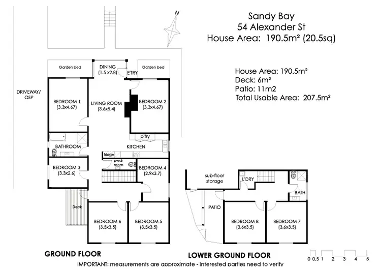 Floorplan of Homely house listing, 54 Alexander Street, Sandy Bay TAS 7005
