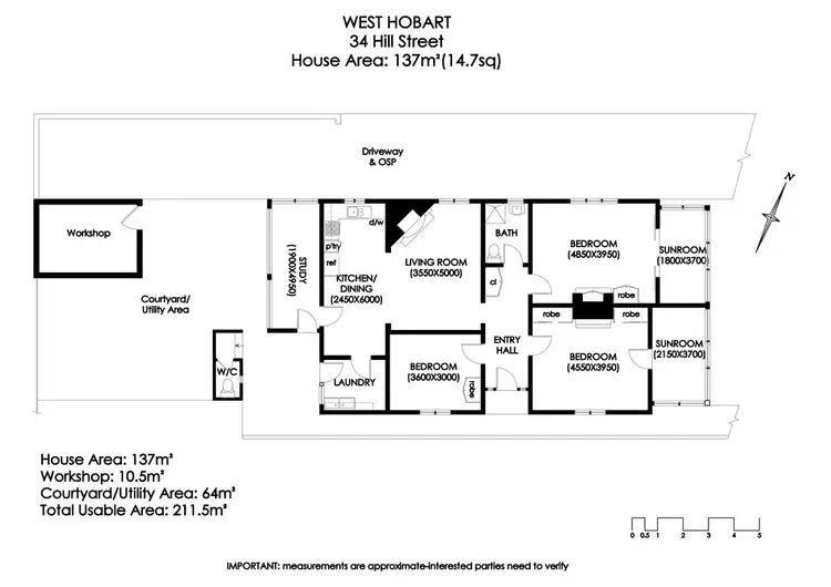 Floorplan of Homely house listing, 34 Hill Street, West Hobart TAS 7000