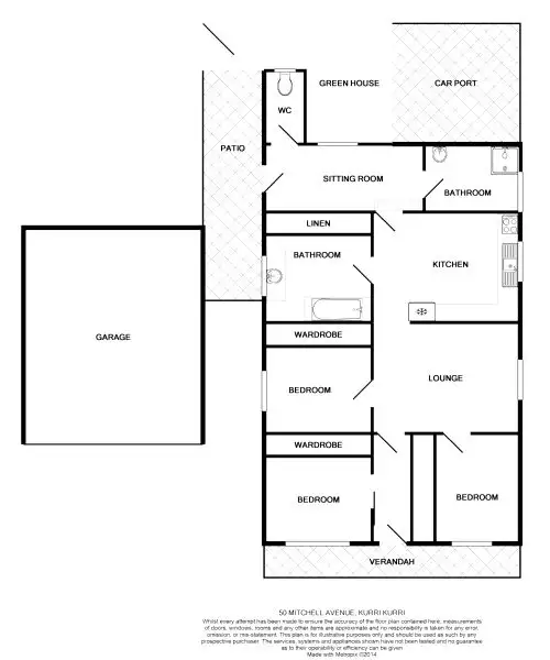 Floorplan of Homely house listing, 50 Mitchell Ave, Kurri Kurri NSW 2327