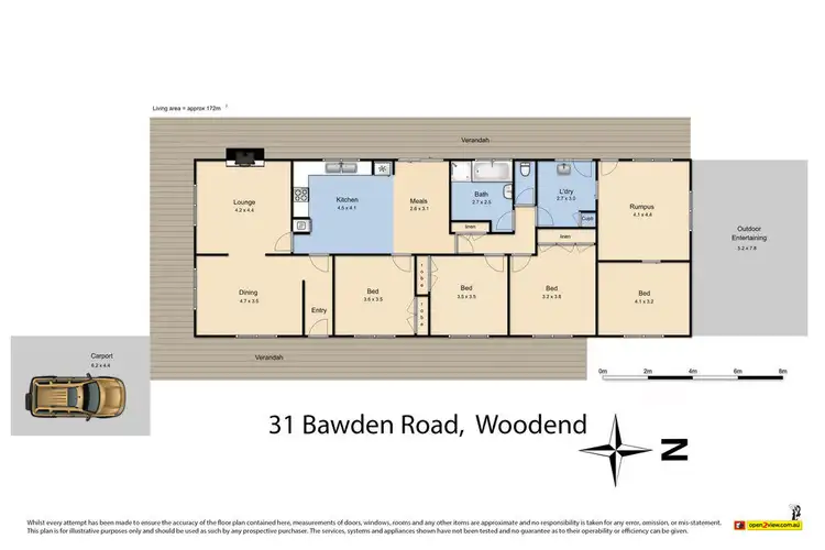Floorplan of Homely house listing, 31 Bawden Road, Woodend VIC 3442