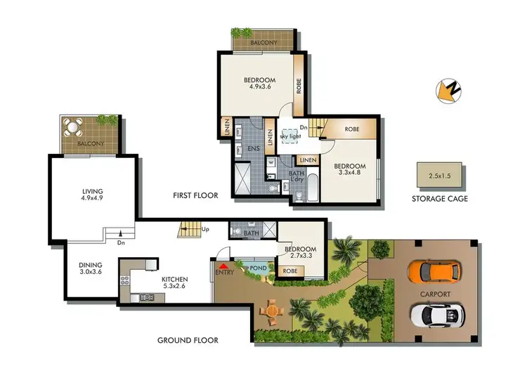 Floorplan of Homely townhouse listing, Townhouse 2/45 Ocean Avenue, Double Bay NSW 2028