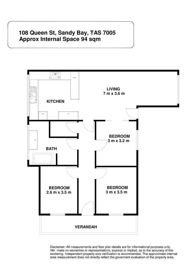 Floorplan of Homely house listing, 108 Queen Street, Sandy Bay TAS 7005