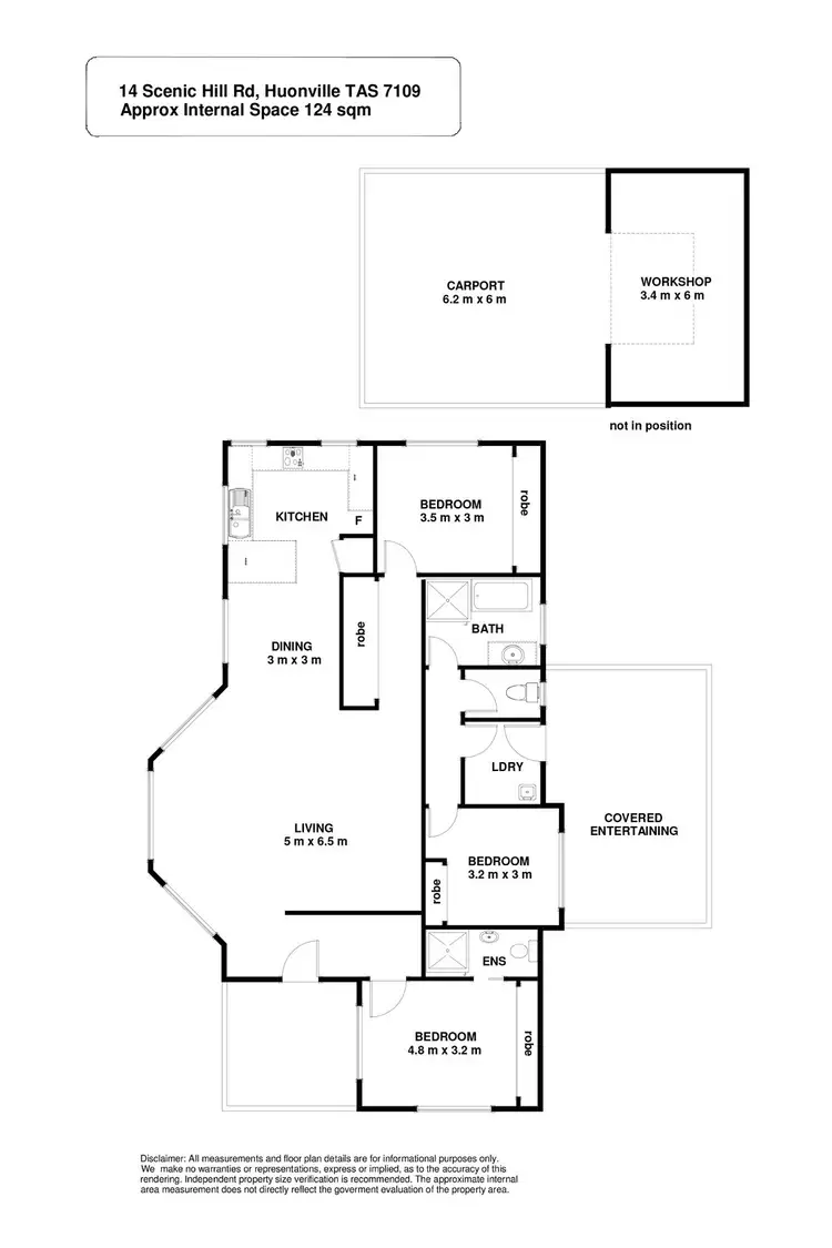 Floorplan of Homely house listing, 14 Scenic Hill Road, Huonville TAS 7109