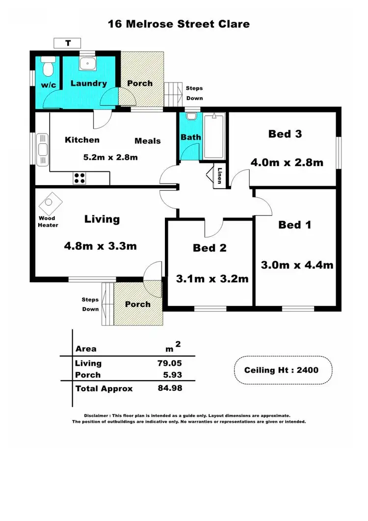Floorplan of Homely house listing, 16 Melrose Avenue, Clare SA 5453