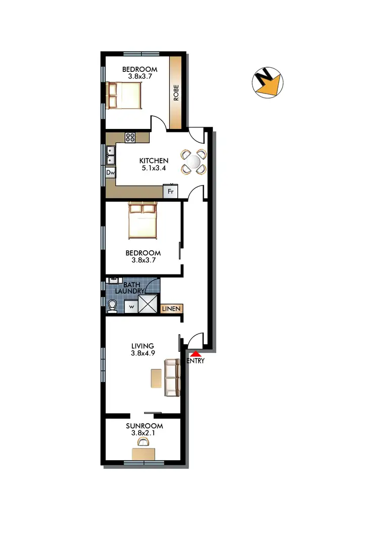 Floorplan of Homely apartment listing, 1/279 O'Sullivan Road, Bellevue Hill NSW 2023