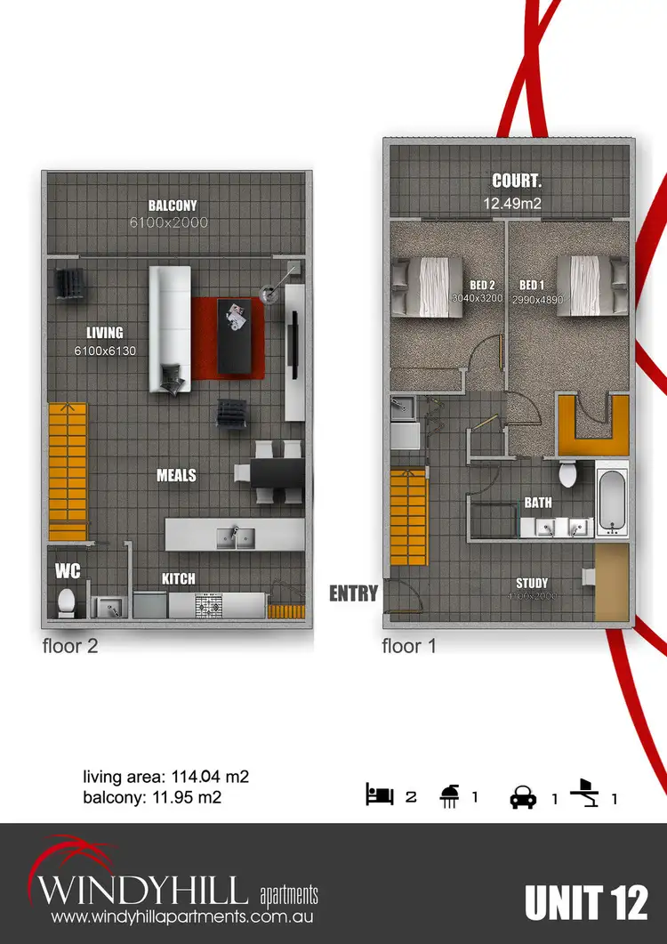 Floorplan of Homely apartment listing, 12/82 Raleigh Street, Essendon VIC 3040
