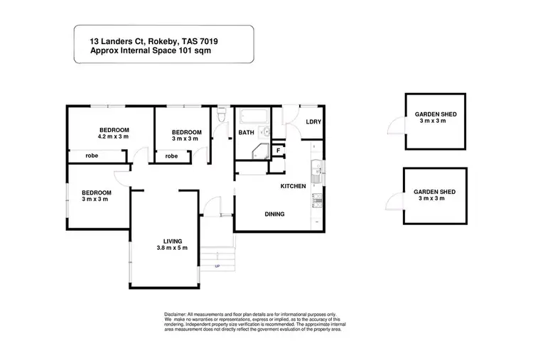 Floorplan of Homely house listing, 13 Landers Court, Rokeby TAS 7019