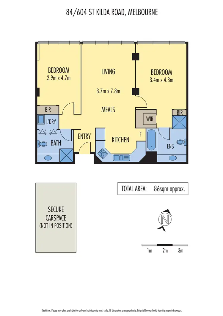 Floorplan of Homely apartment listing, 84, 604 St Kilda Road, Melbourne VIC 3004