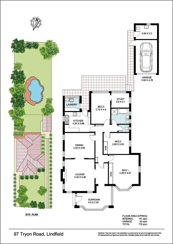 Floorplan of Homely house listing, 97 Tryon Rd, Lindfield NSW 2070