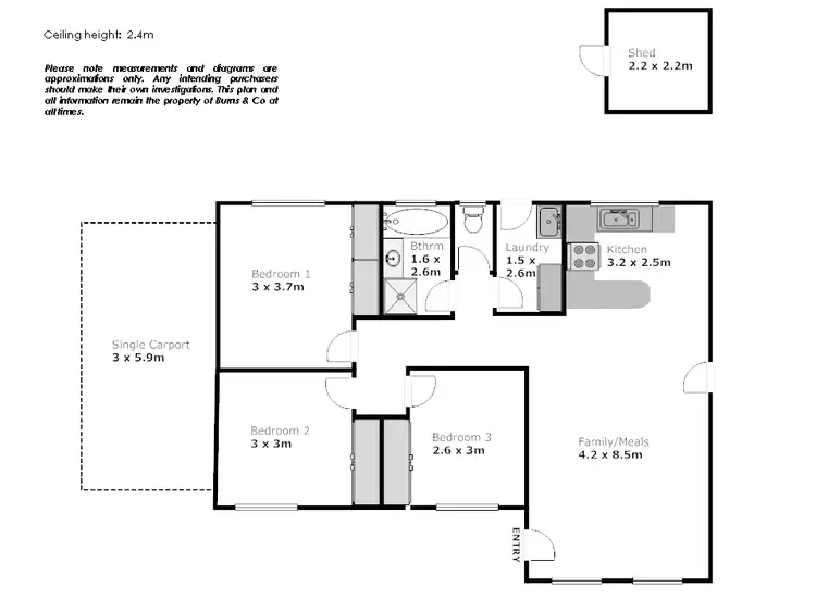 Floorplan of Homely house listing, 11 Park Street, Merbein VIC 3505