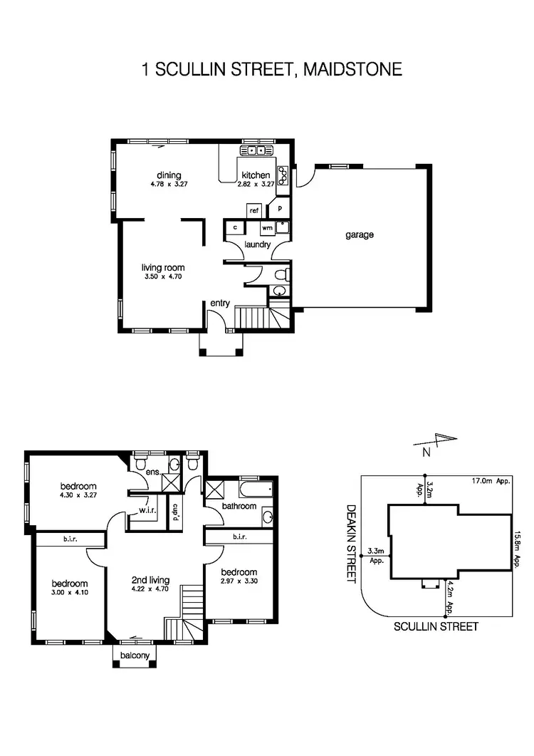 Floorplan of Homely house listing, 1 Scullin Street, Maidstone VIC 3012