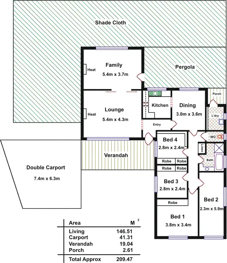 Floorplan of Homely house listing, 29 Yeldham Drive, Morphett Vale SA 5162