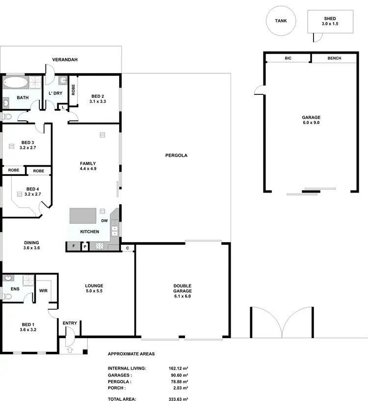 Floorplan of Homely house listing, 34 Gleeson Grove, Evanston Park SA 5116