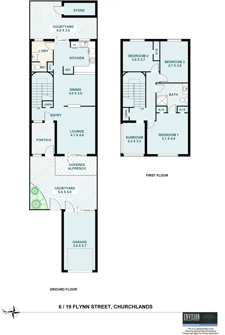 Floorplan of Homely townhouse listing, 6/19 Flynn Street, Churchlands WA 6018