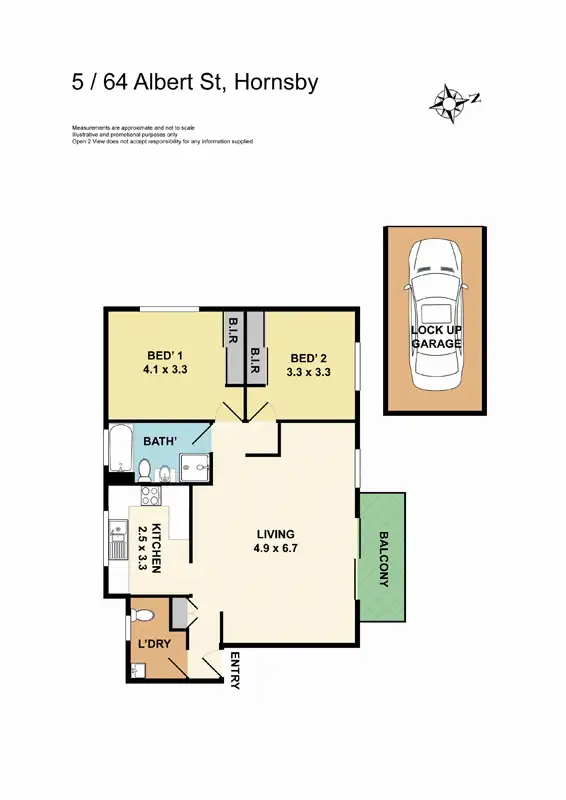 Floorplan of Homely apartment listing, 5/64 Albert Street, Hornsby NSW 2077
