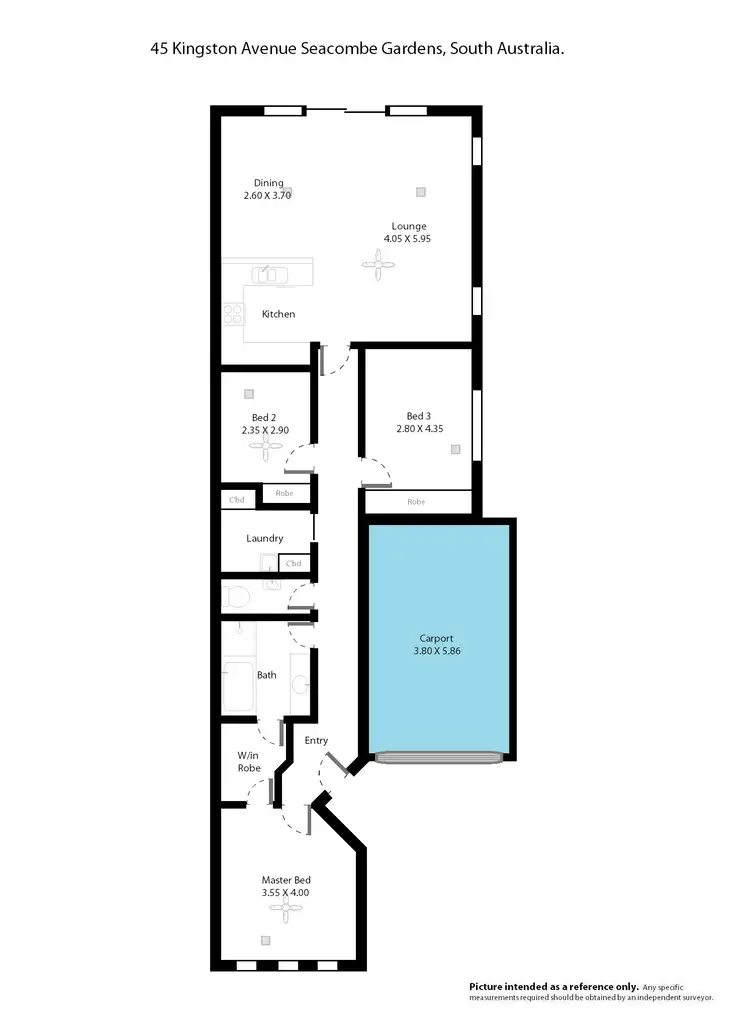 Floorplan of Homely house listing, 45 Kingston Avenue, Seacombe Gardens SA 5047