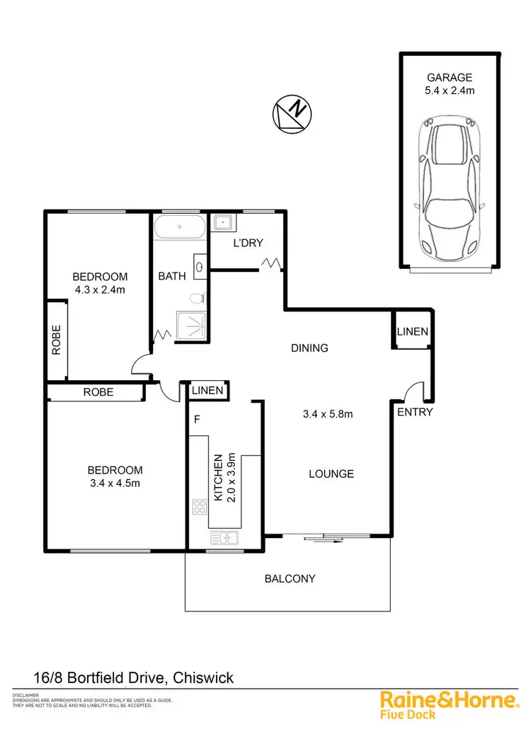 Floorplan of Homely apartment listing, 16 / 8 BORTFIELD DRIVE, Chiswick NSW 2046