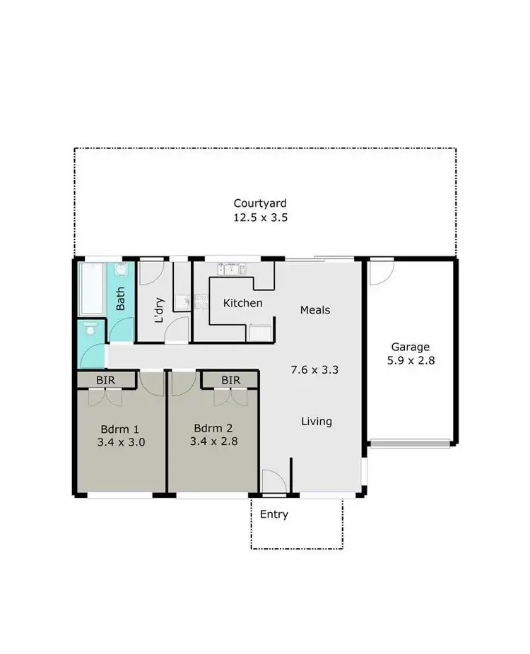 Floorplan of Homely unit listing, 1/110 Park Street East, Redan VIC 3350