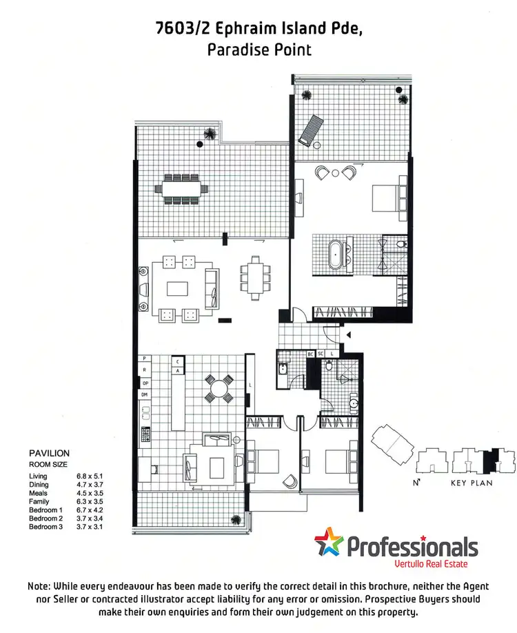 Floorplan of Homely apartment listing, 7603/2 Ephraim Island Parade, Paradise Point QLD 4216