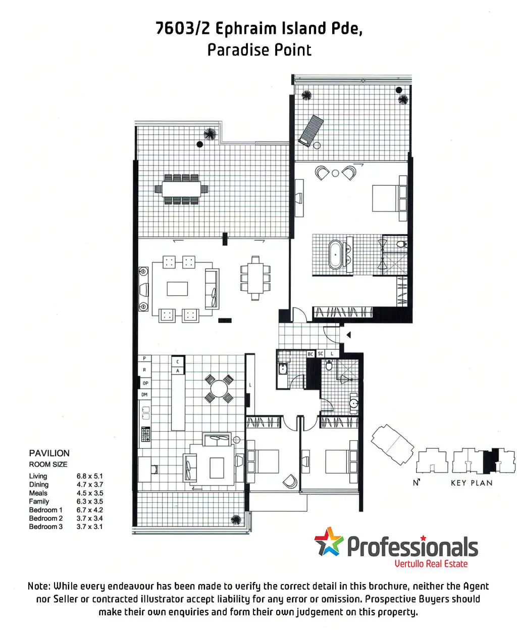 Floorplan of Homely apartment listing, 7603/2 Ephraim Island Parade, Paradise Point QLD 4216