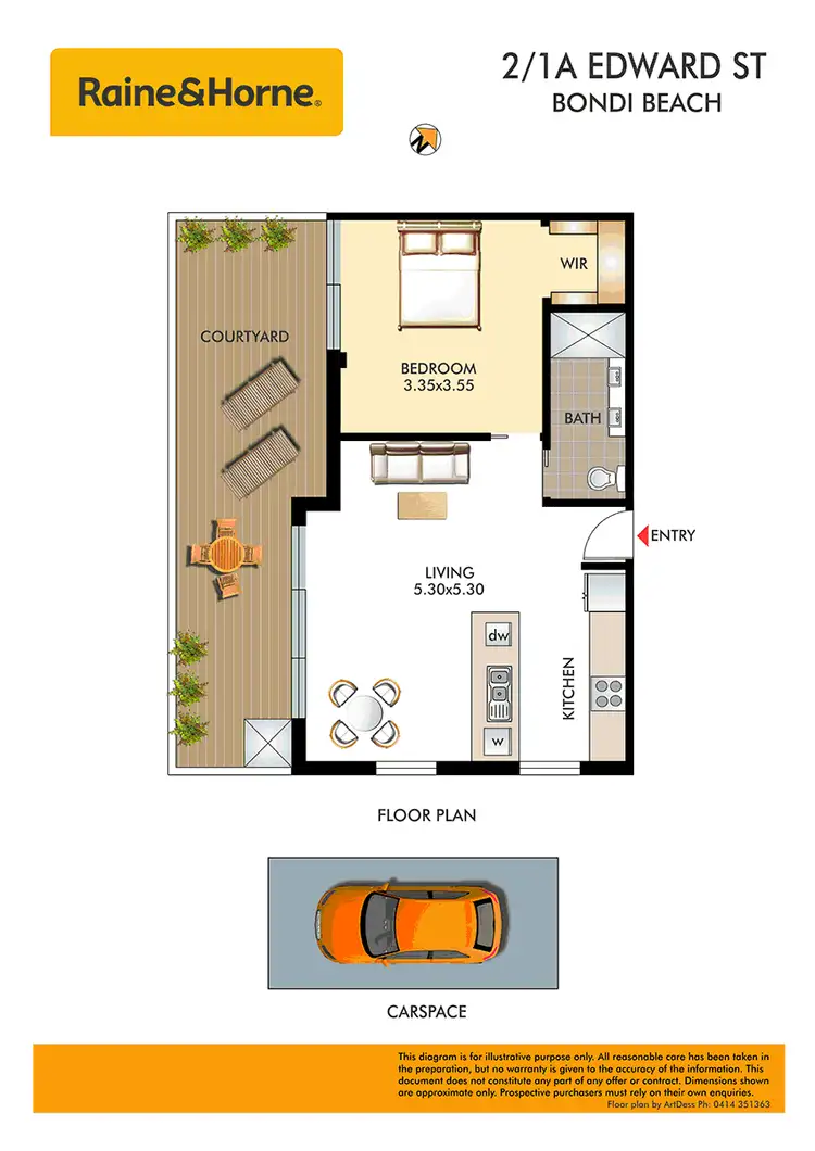 Floorplan of Homely apartment listing, 2/1A Edward Street, Bondi Beach NSW 2026