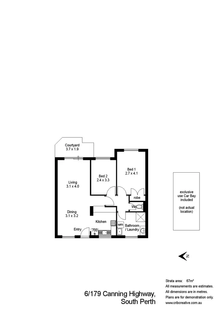 Floorplan of Homely unit listing, 6/179 Canning Highway, South Perth WA 6151