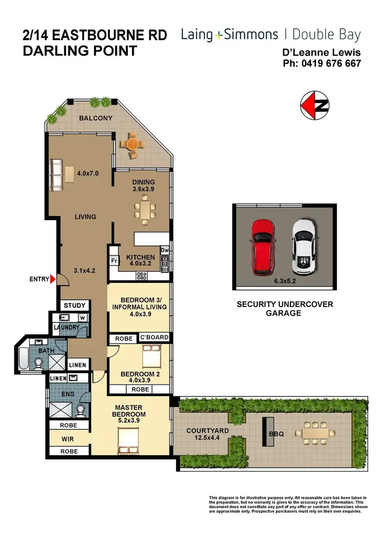 Floorplan of Homely apartment listing, 2/14 Eastbourne Road, Darling Point NSW 2027