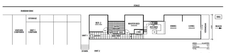 Floorplan of Homely house listing, 1/16 Miller Street, Bargara QLD 4670
