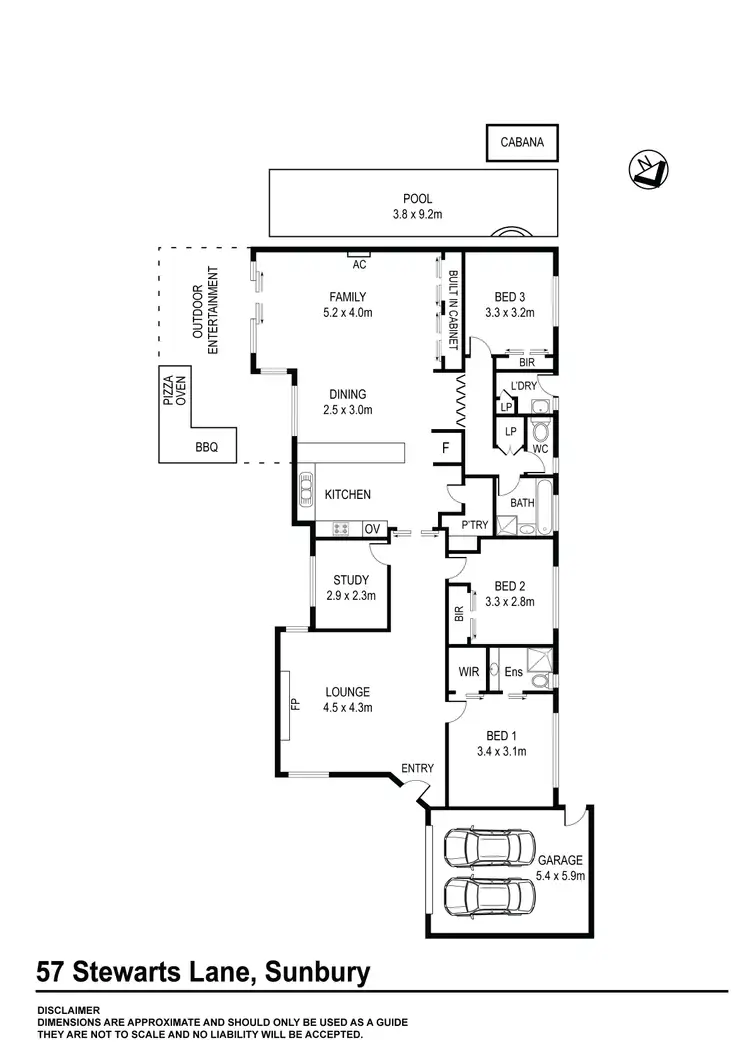 Floorplan of Homely house listing, 57 Stewarts Lane, Sunbury VIC 3429