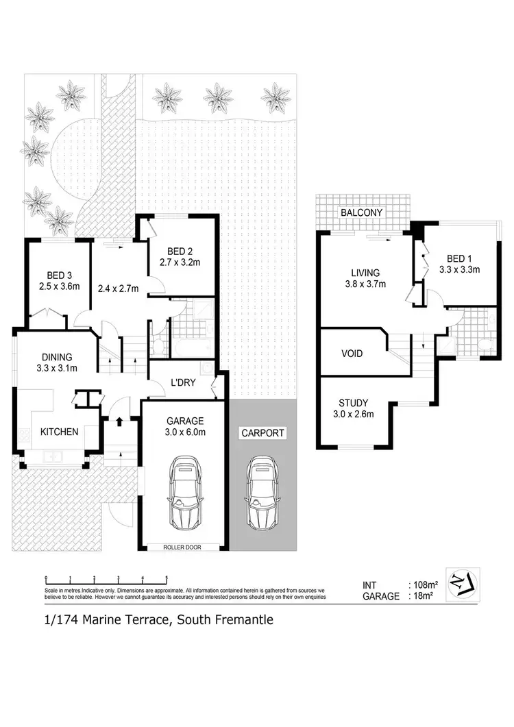 Floorplan of Homely house listing, 1/174 Marine Terrace, South Fremantle WA 6162
