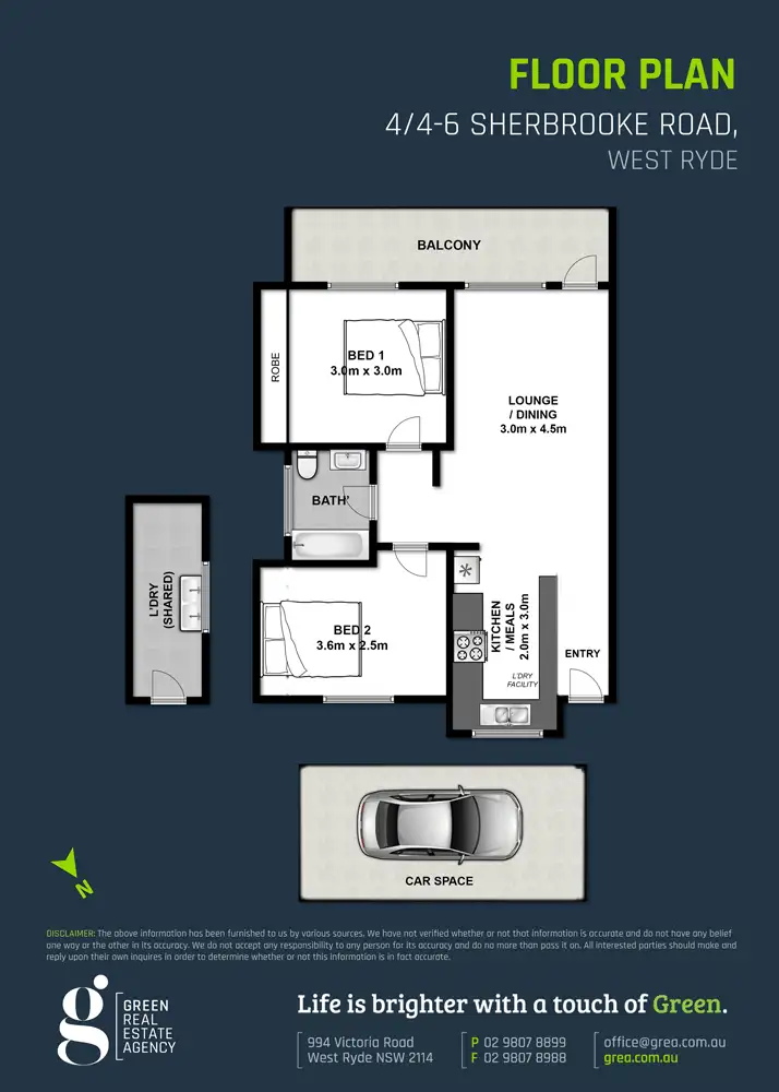Floorplan of Homely apartment listing, 4/4-6 Sherbrooke Road, West Ryde NSW 2114