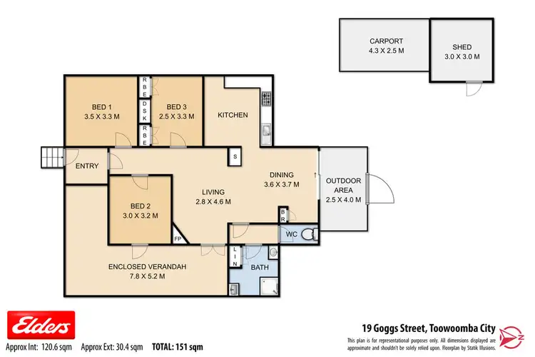 Floorplan of Homely house listing, 19 Goggs Street, Toowoomba City QLD 4350