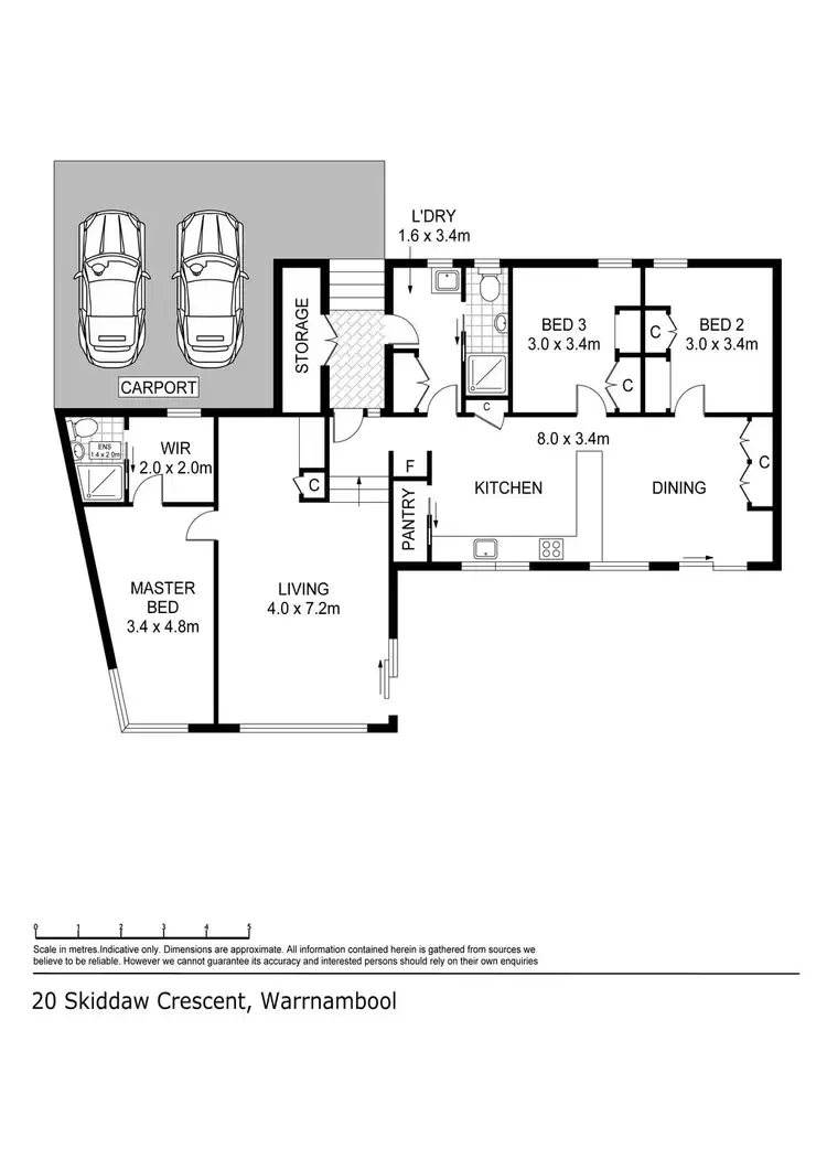 Floorplan of Homely house listing, 20 SKIDDAW CRESCENT, Warrnambool VIC 3280