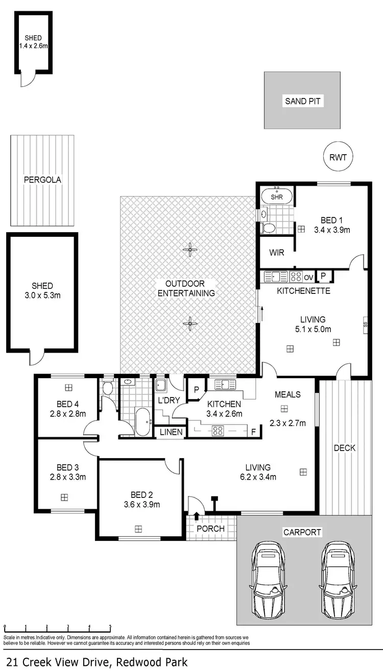 Floorplan of Homely house listing, 21 Creek View Drive, Redwood Park SA 5097