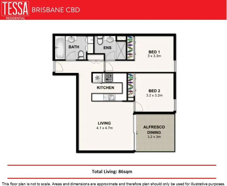 Floorplan of Homely apartment listing, 3901/108 Albert Street, Brisbane City QLD 4000
