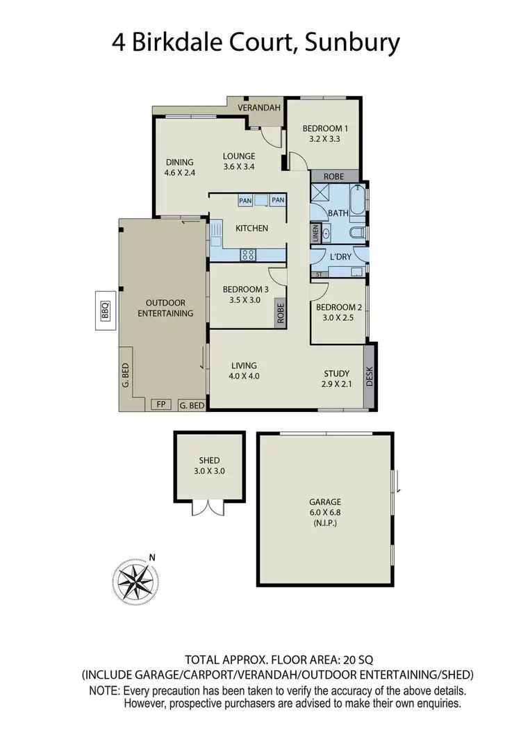 Floorplan of Homely house listing, 4 Birkdale Court, Sunbury VIC 3429