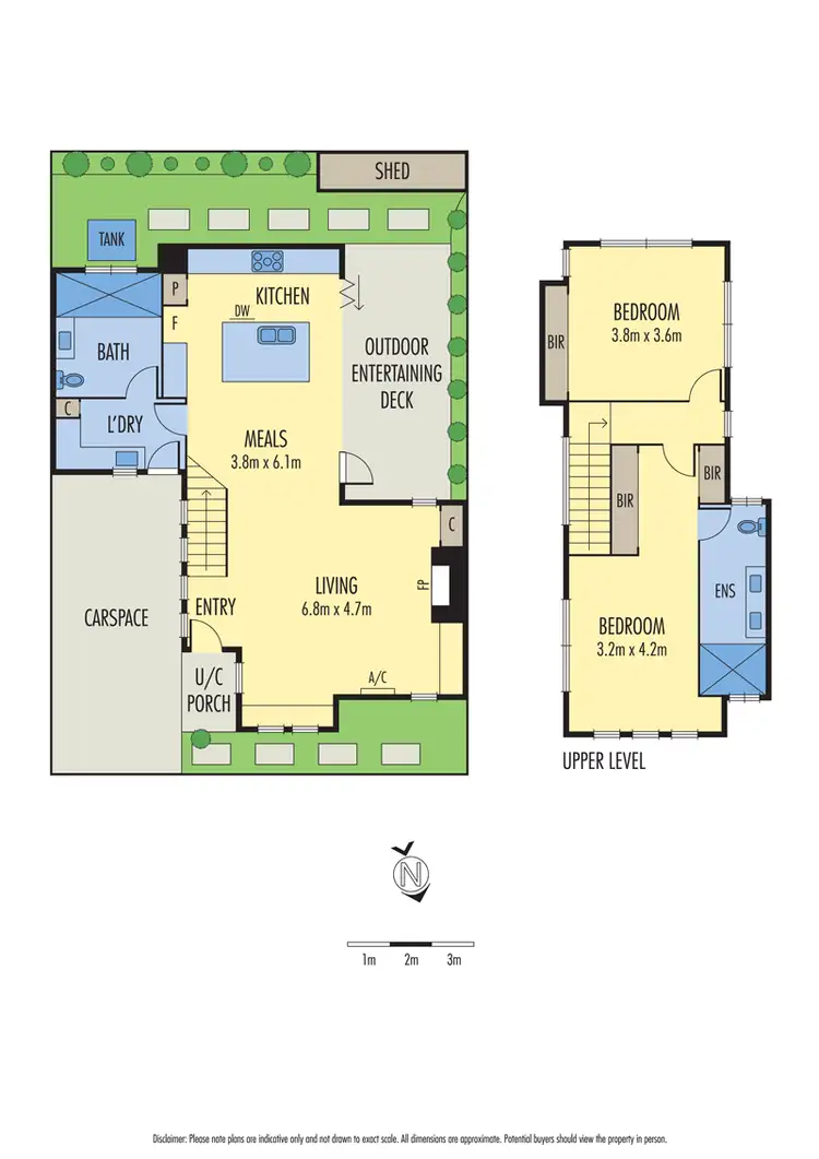 Floorplan of Homely townhouse listing, 2/205 Anderson Street, Yarraville VIC 3013