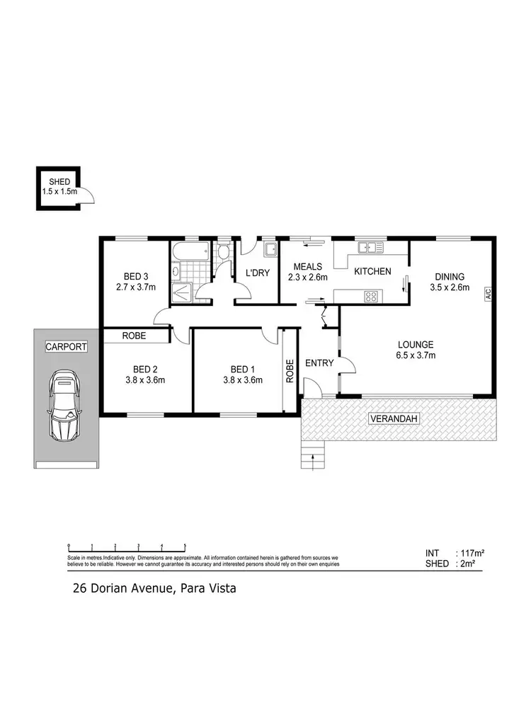 Floorplan of Homely house listing, 26 Dorian Street, Para Vista SA 5093