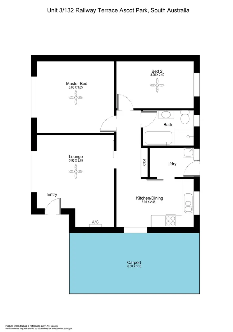 Floorplan of Homely unit listing, 3/132 Railway Terrace, Ascot Park SA 5043
