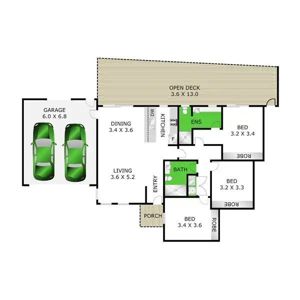 Floorplan of Homely townhouse listing, 3/3 Karlovac Court, Bell Park VIC 3215