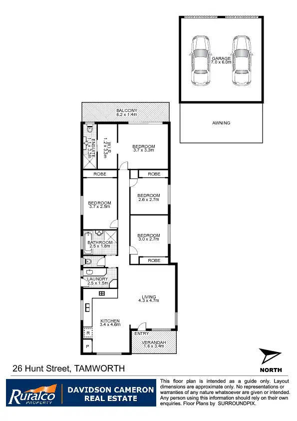 Floorplan of Homely house listing, 26 Hunt Street, Tamworth NSW 2340