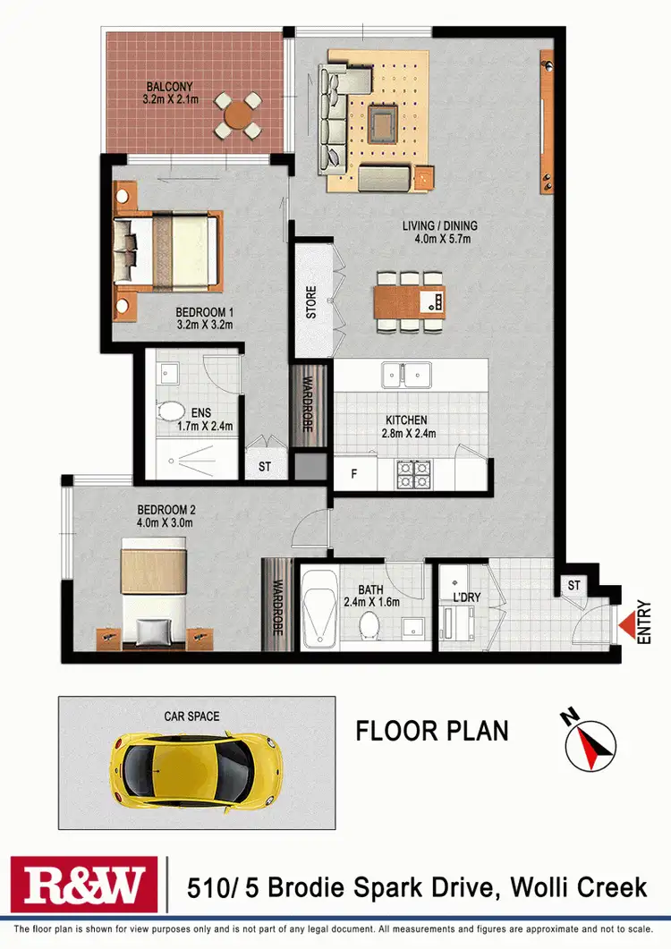 Floorplan of Homely apartment listing, 510/5 Brodie Spark Drive, Wolli Creek NSW 2205