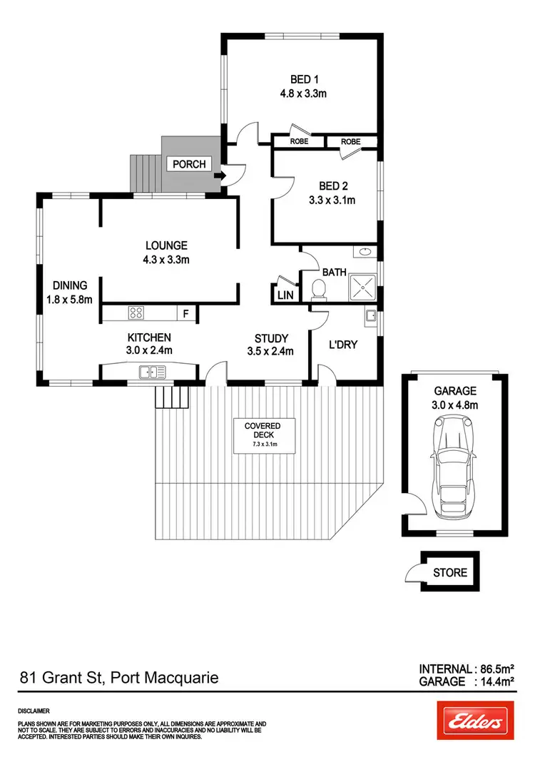 Floorplan of Homely house listing, 81 Grant Street, Port Macquarie NSW 2444
