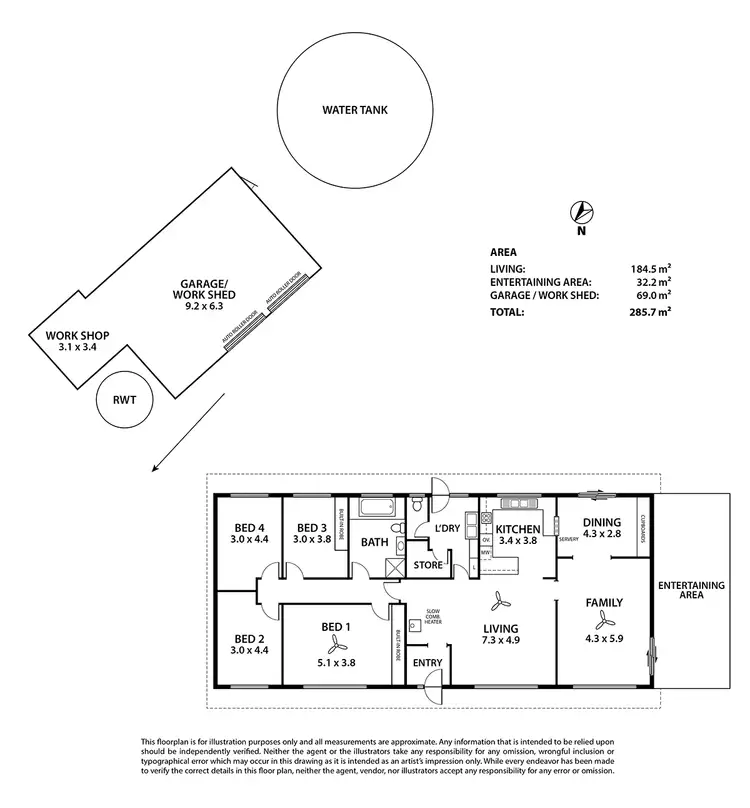 Floorplan of Homely house listing, 126 Pearson Road, Meadows SA 5201