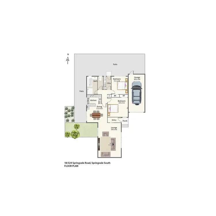 Floorplan of Homely unit listing, 18/524 Springvale Road, Springvale South VIC 3172