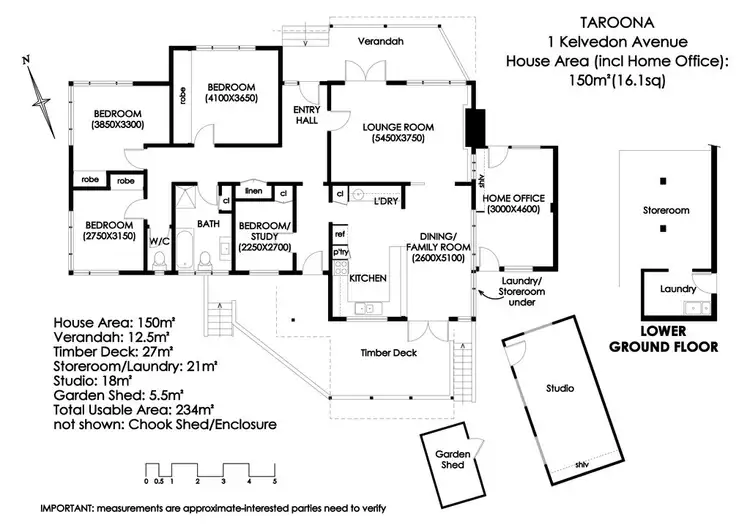 Floorplan of Homely house listing, 1 Kelvedon Avenue, Taroona TAS 7053