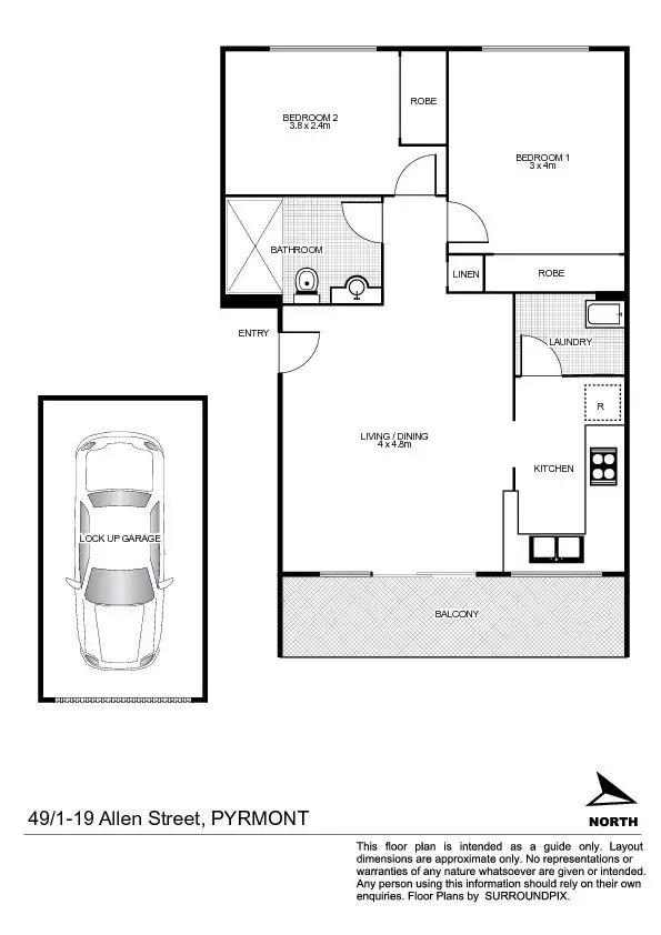 Floorplan of Homely apartment listing, 49/1-19 Allen Street, Pyrmont NSW 2009