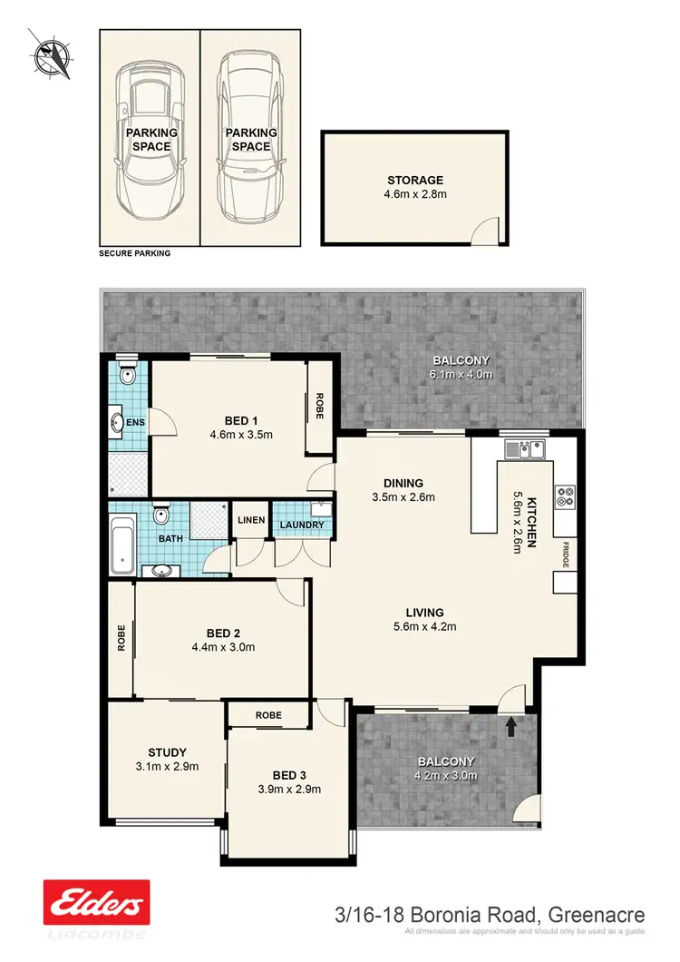 Floorplan of Homely apartment listing, 3 /16 - 18 BORONIA ROAD, Greenacre NSW 2190