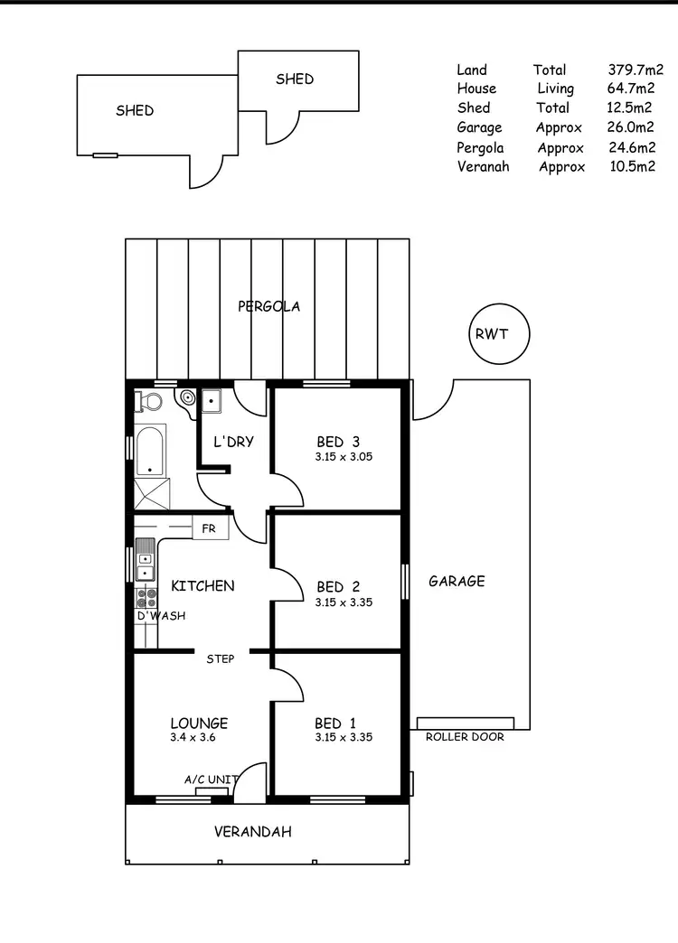 Floorplan of Homely house listing, 91 WATTLE AVE, Royal Park SA 5014